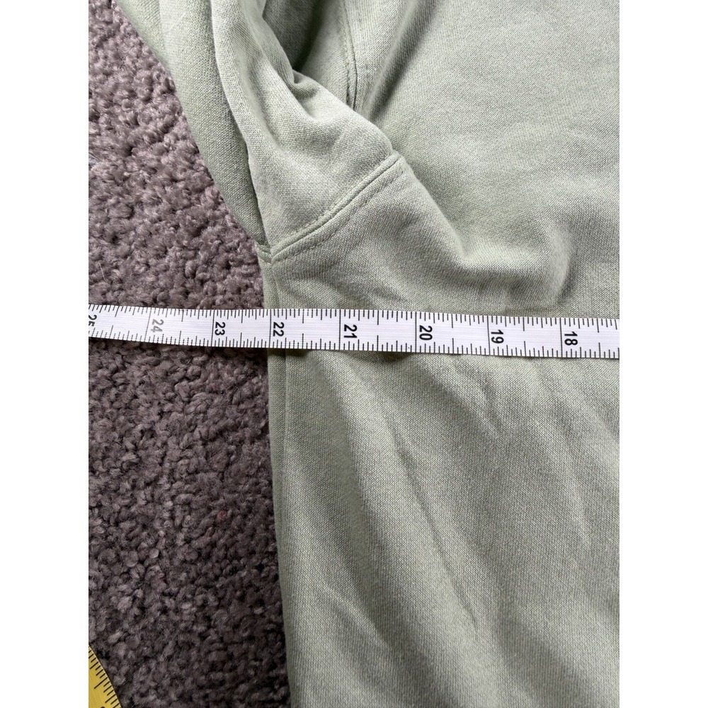 H&M Divided Sage Green Cropped Crewneck Sweatshirt Pullover M Fleece Basic - Picture 6 of 6